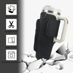 UXIETIN cup holder with two keychain clips ensures quick secure stroller attachment.