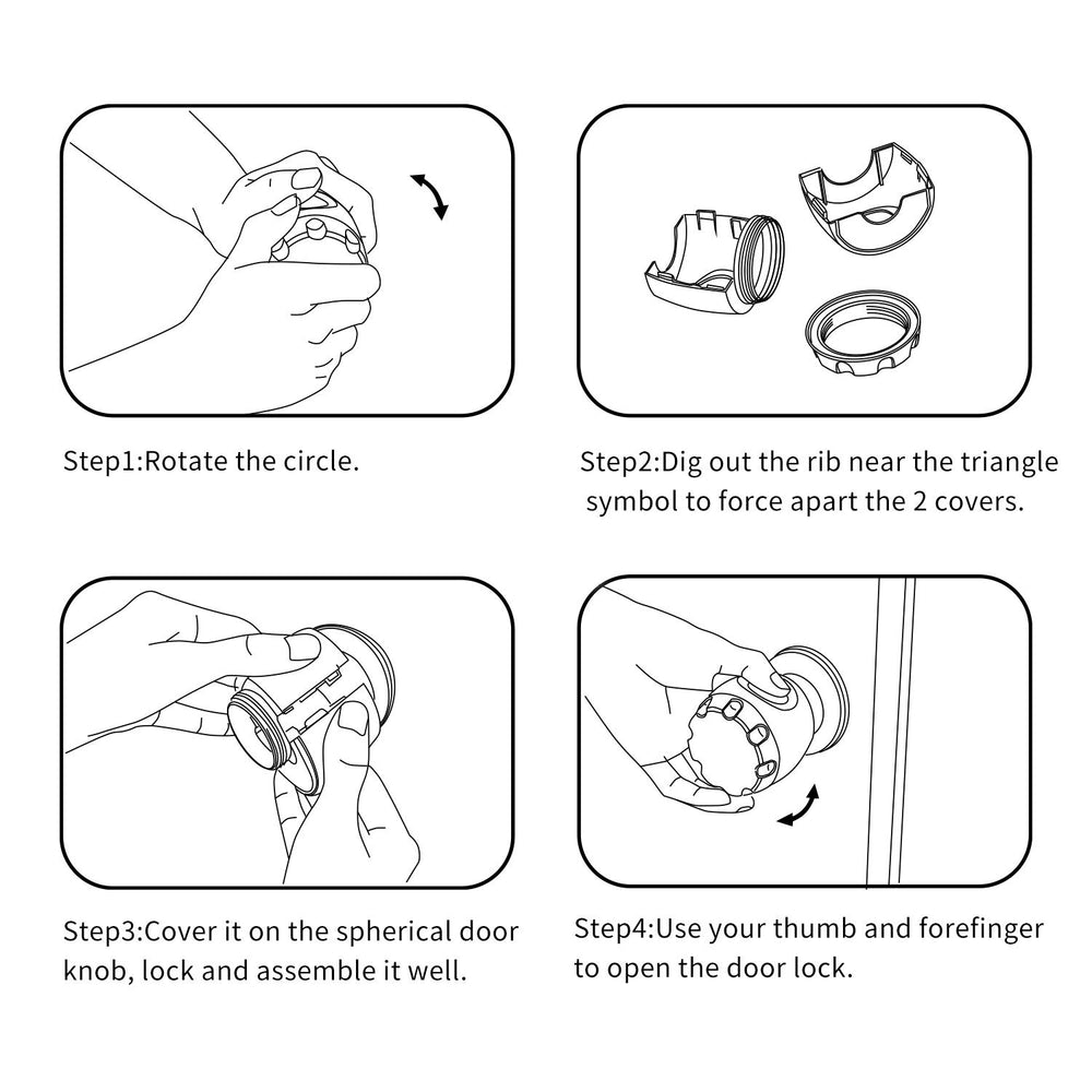 Uxoz packaging featuring four-piece set ready for families seeking safe door access.