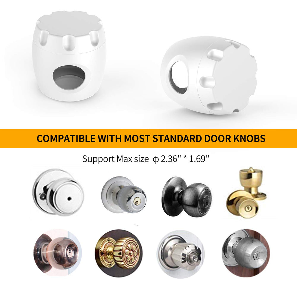 Uxoz door knob safety cover on knobs demonstrates wide compatibility with standard sizes.