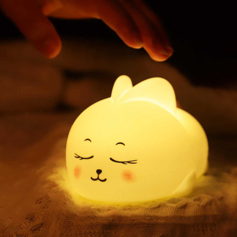 Uzzire cute bunny nightlight for kids room provides a cozy glow.