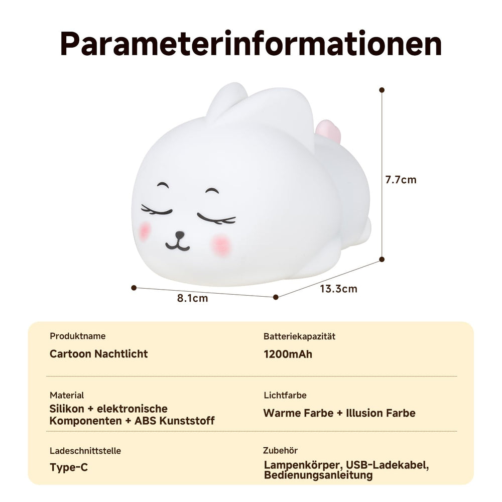 Uzzire gift-ready bunny night light makes a charming present.