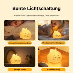 Uzzire soft silicone bunny night light feels gentle and safe.