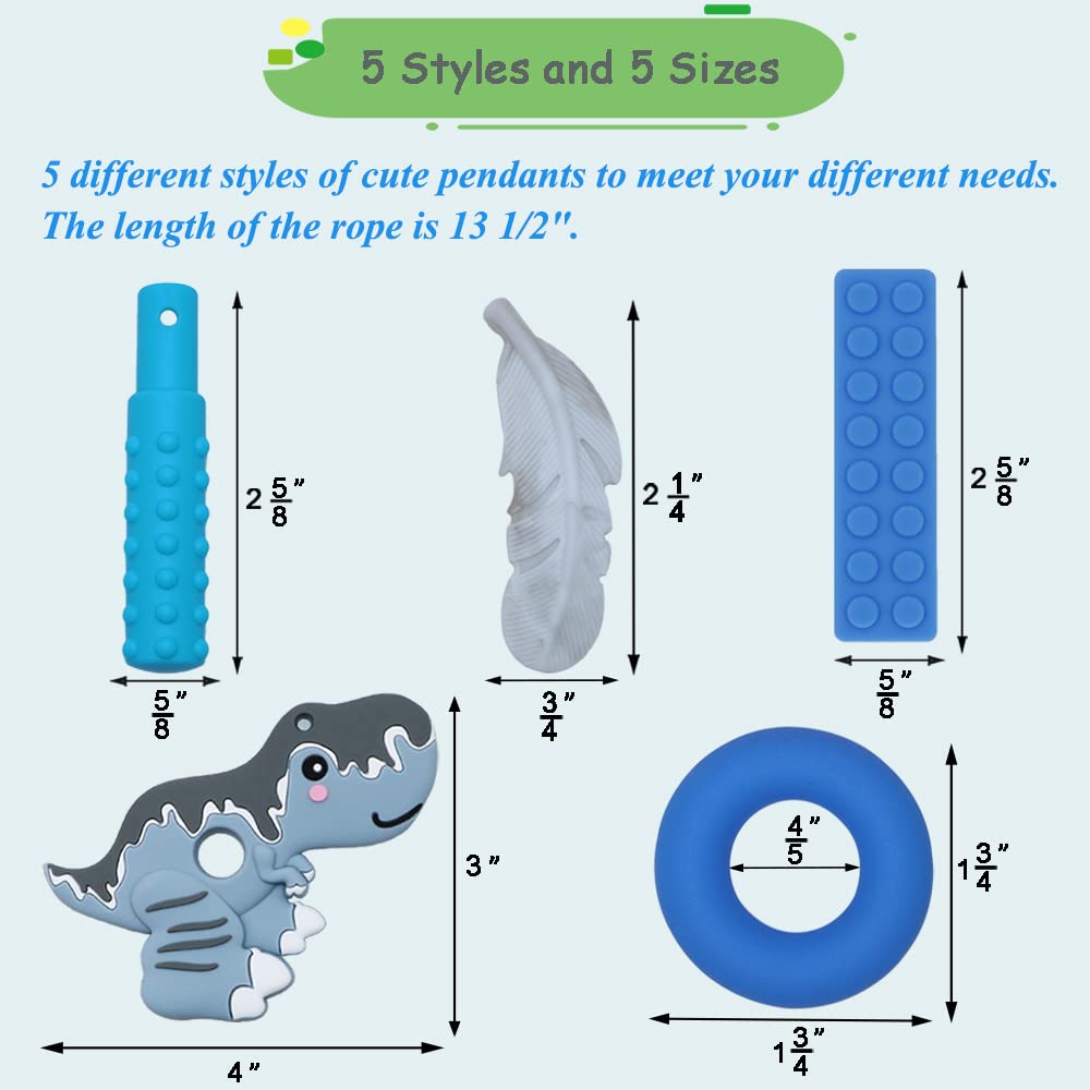 V-TOP chew necklaces feather shape adds calm portable chewing for school and waiting rooms.