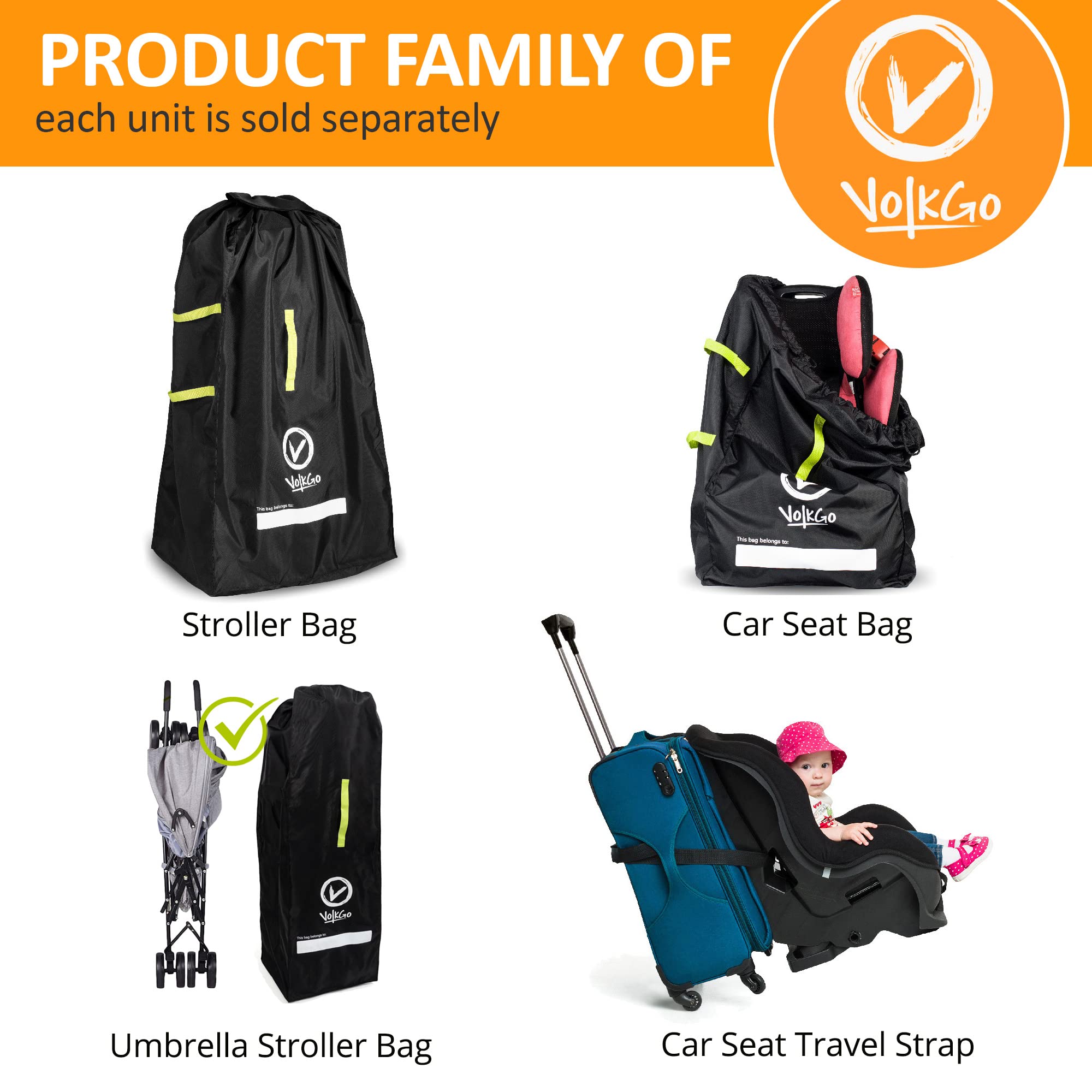 V VOLKGO durable strap designed for frequent travel and busy terminals.