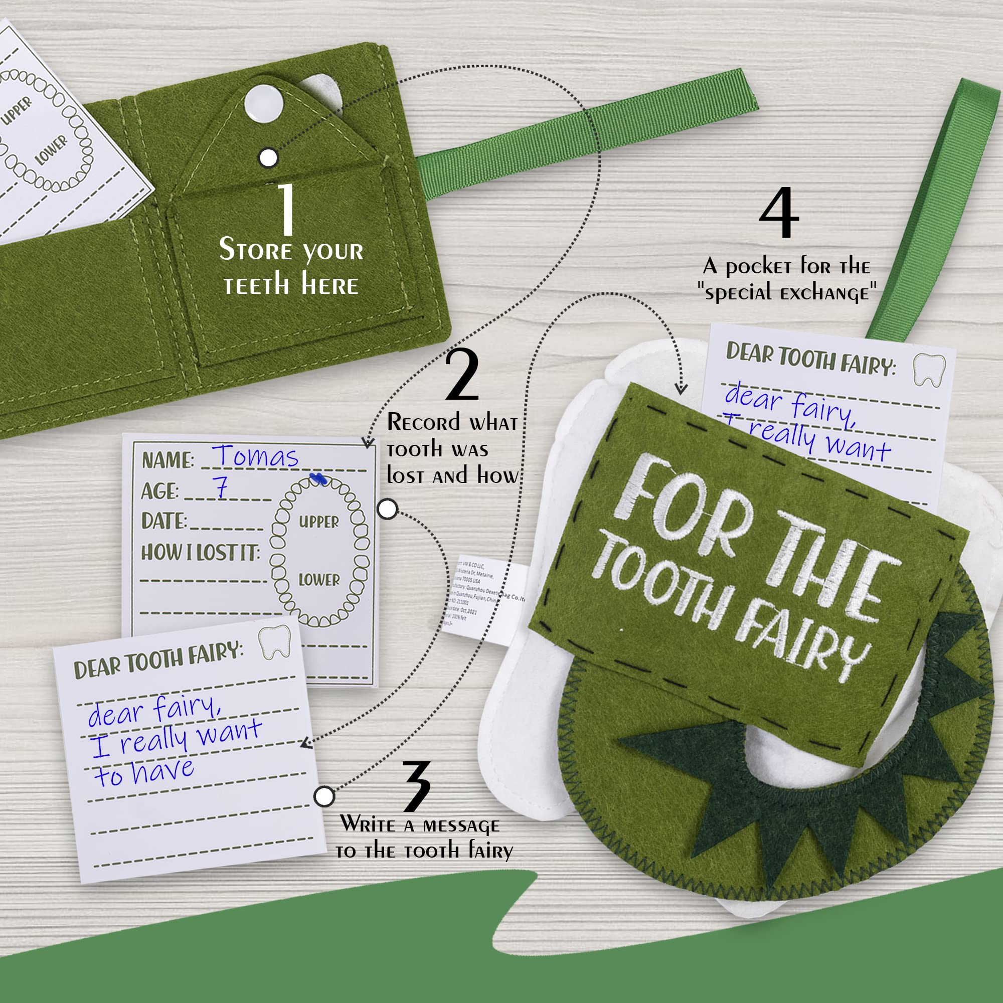 V&M Cuddles certificate notepad helps track lost teeth and keep a memory keepsake.