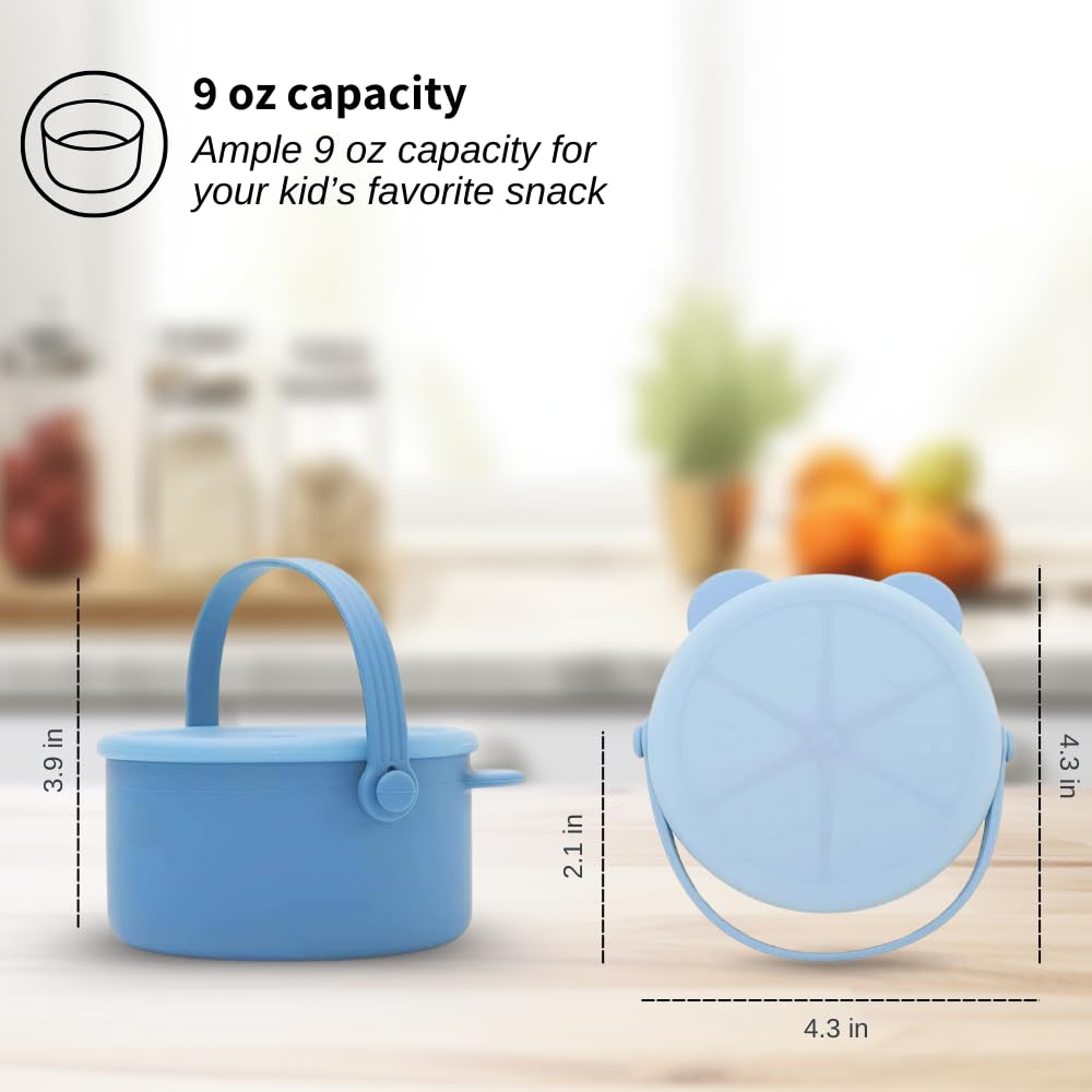 Vaanshie dustproof lid on silicone no-spill snack cup