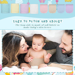 Vabean baby tummy warmth band worn during sleep for comfort.