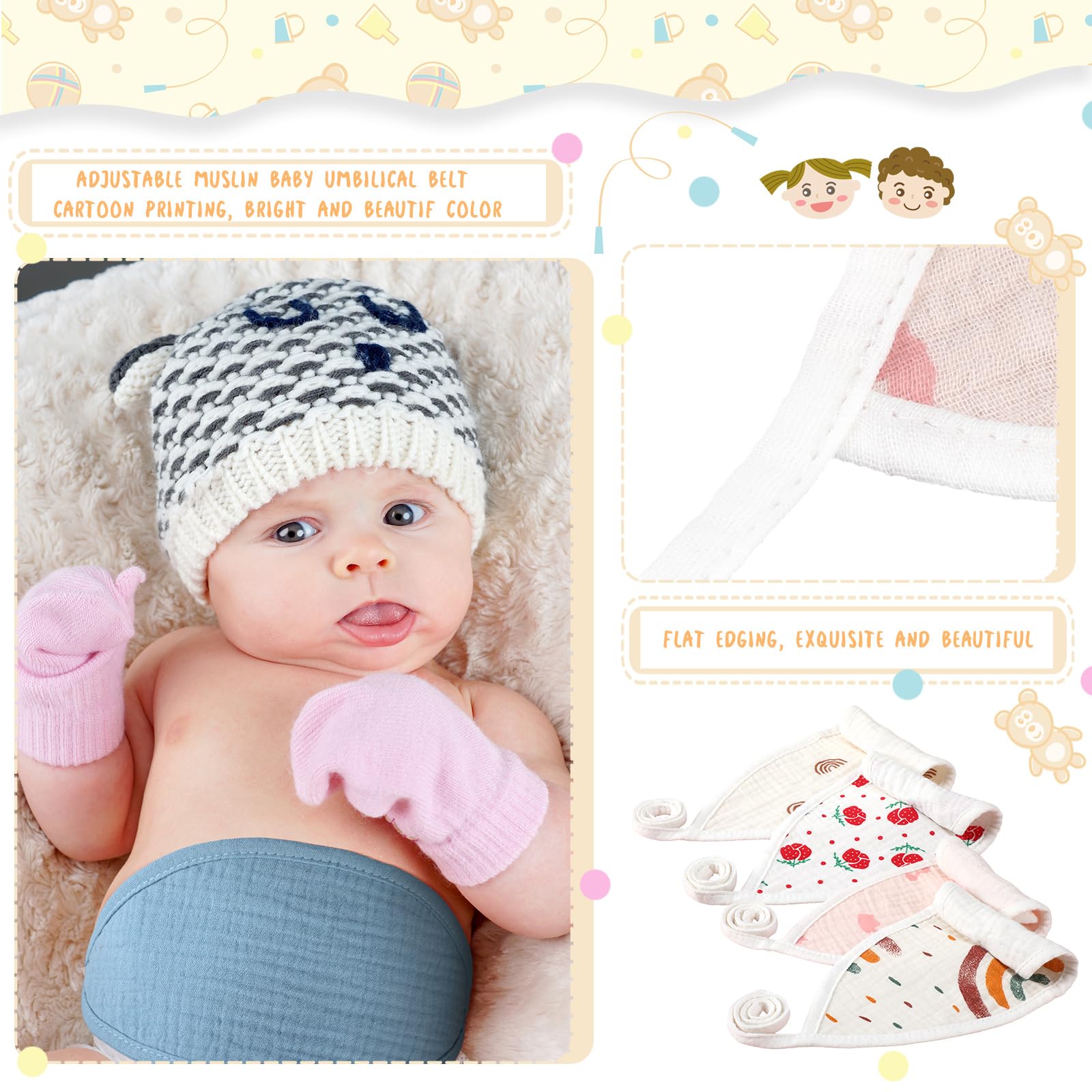 Vabean cotton muslin fabric closeup highlights breathable, gentle-touch material for sensitive skin.