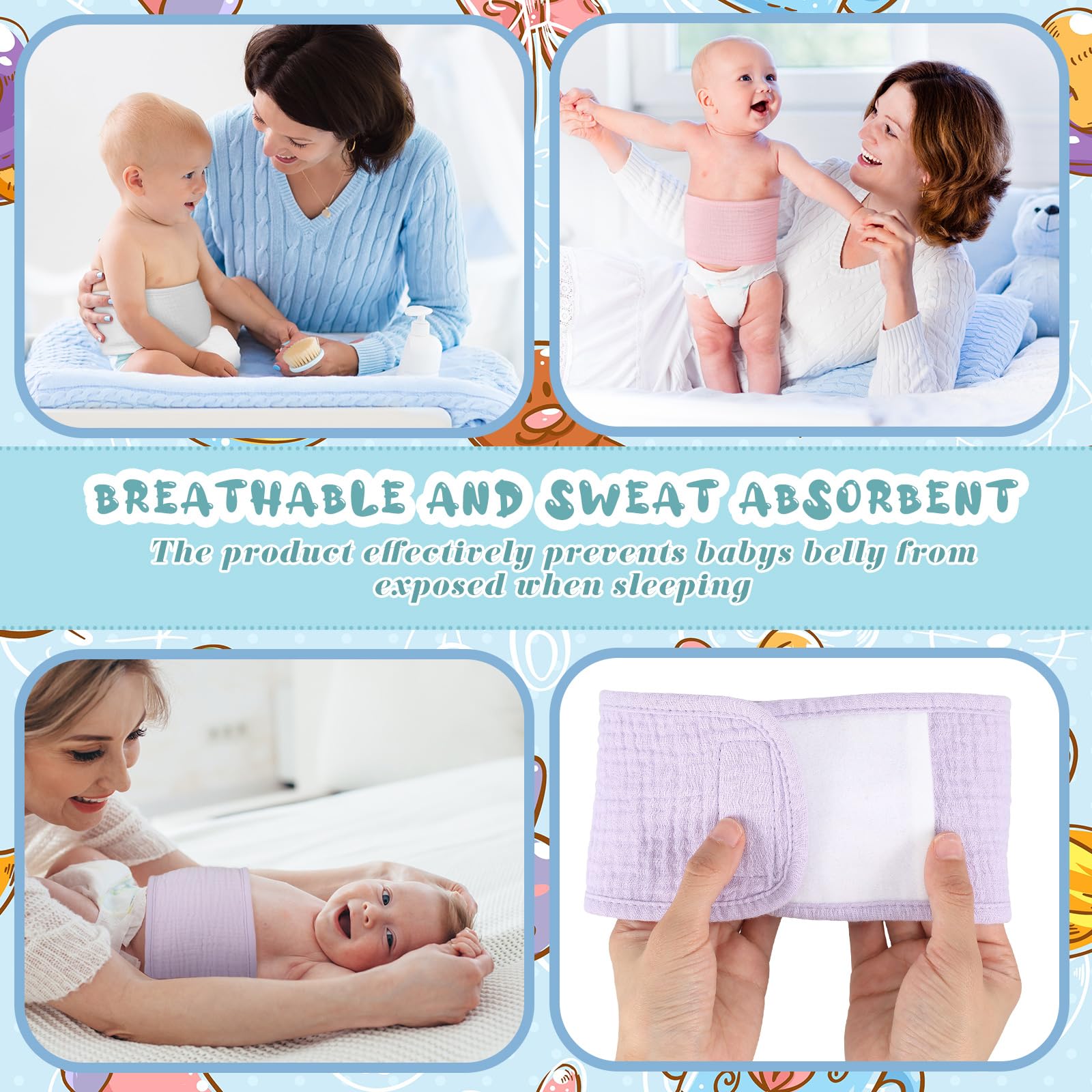 Vabean gift-ready belly bands suitable for newborn welcomes.