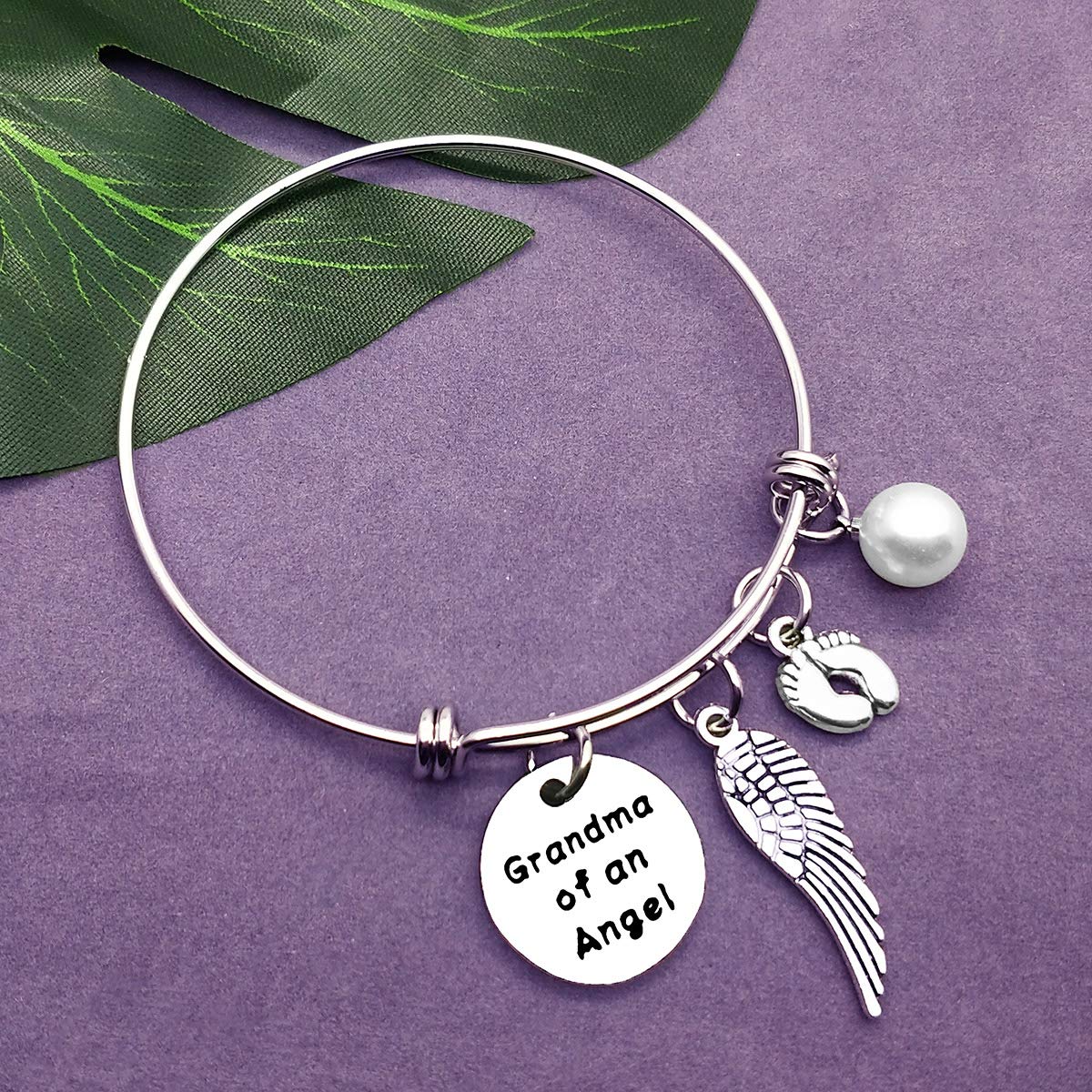 Vadaka Baby Memorial Bracelet polished surface detail highlights durable, tarnish-resistant design.