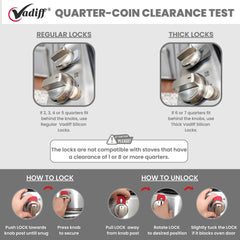 Vadiff heat-resistant silicone knob locks withstand high stove heat
