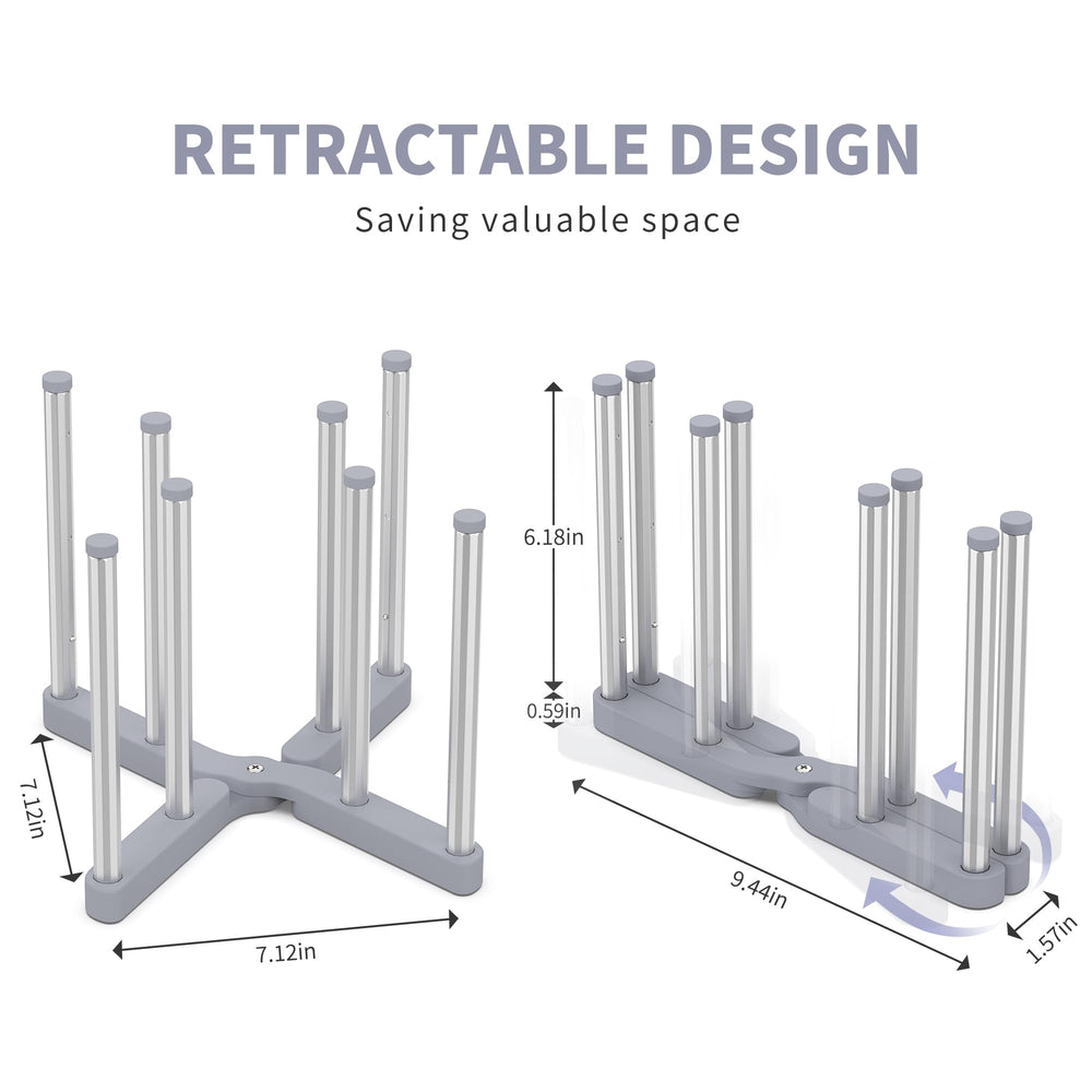 VAEKUCEAN bottle drying rack extended to fit tall items.