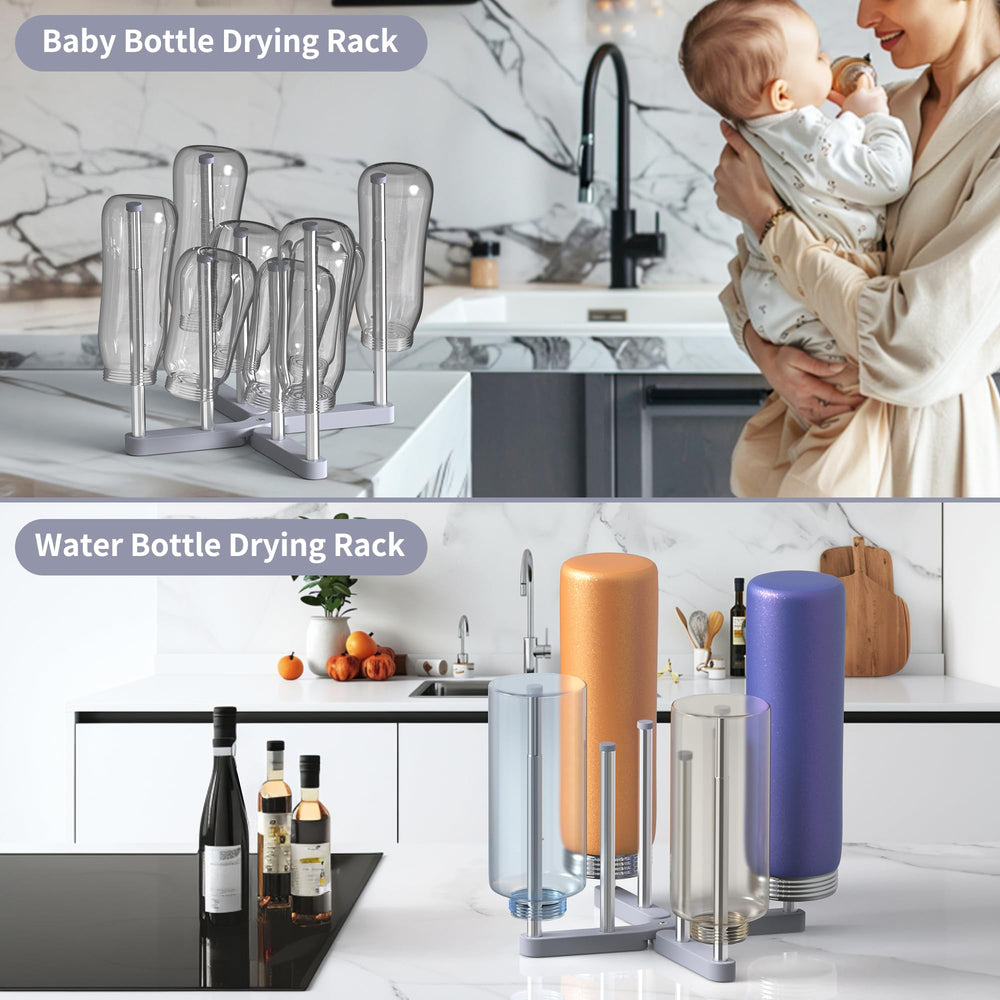 VAEKUCEAN multi-purpose drying rack used for cups and bottles.