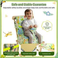Vahlbeste booster seat backrest detached for flexible usage while traveling.