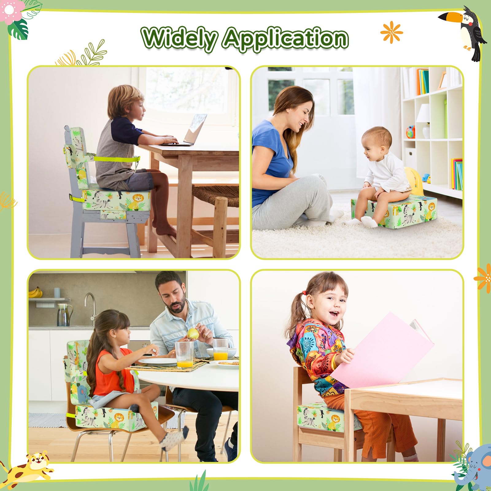 Vahlbeste booster seat at table facilitating inclusive family dining.