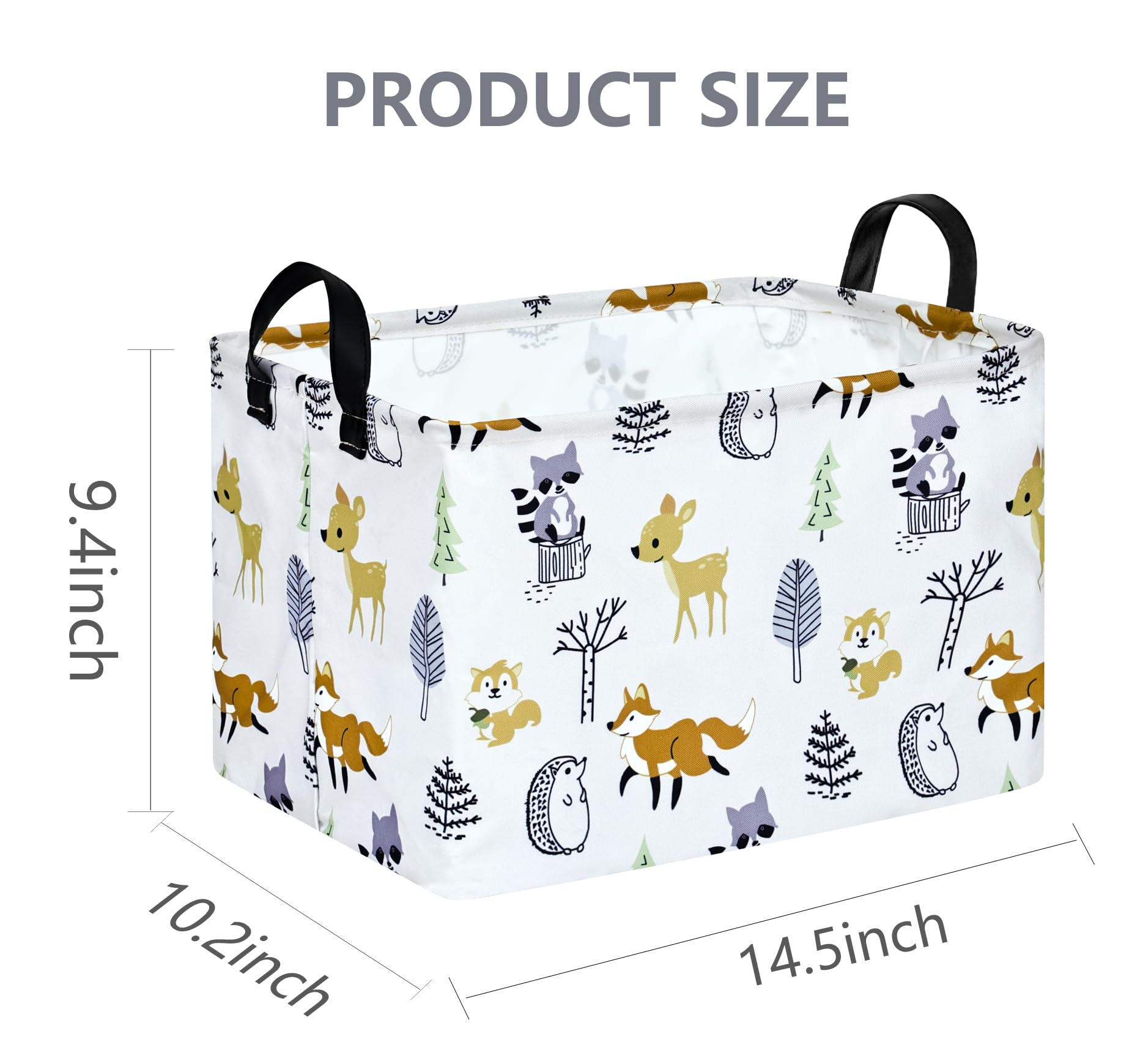 VAIVUSTO animal-prints nursery basket adds cute decor while storing small items.