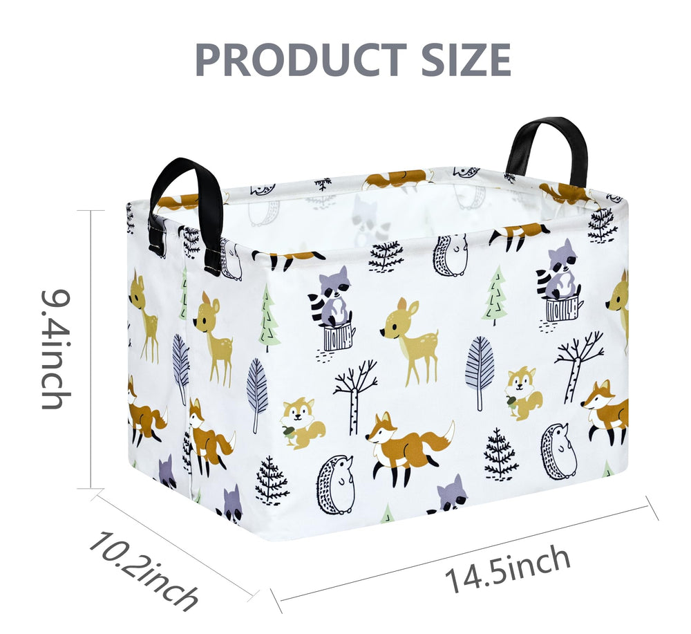 VAIVUSTO animal-prints nursery basket adds cute decor while storing small items.