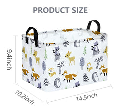 VAIVUSTO animal-prints nursery basket adds cute decor while storing small items.