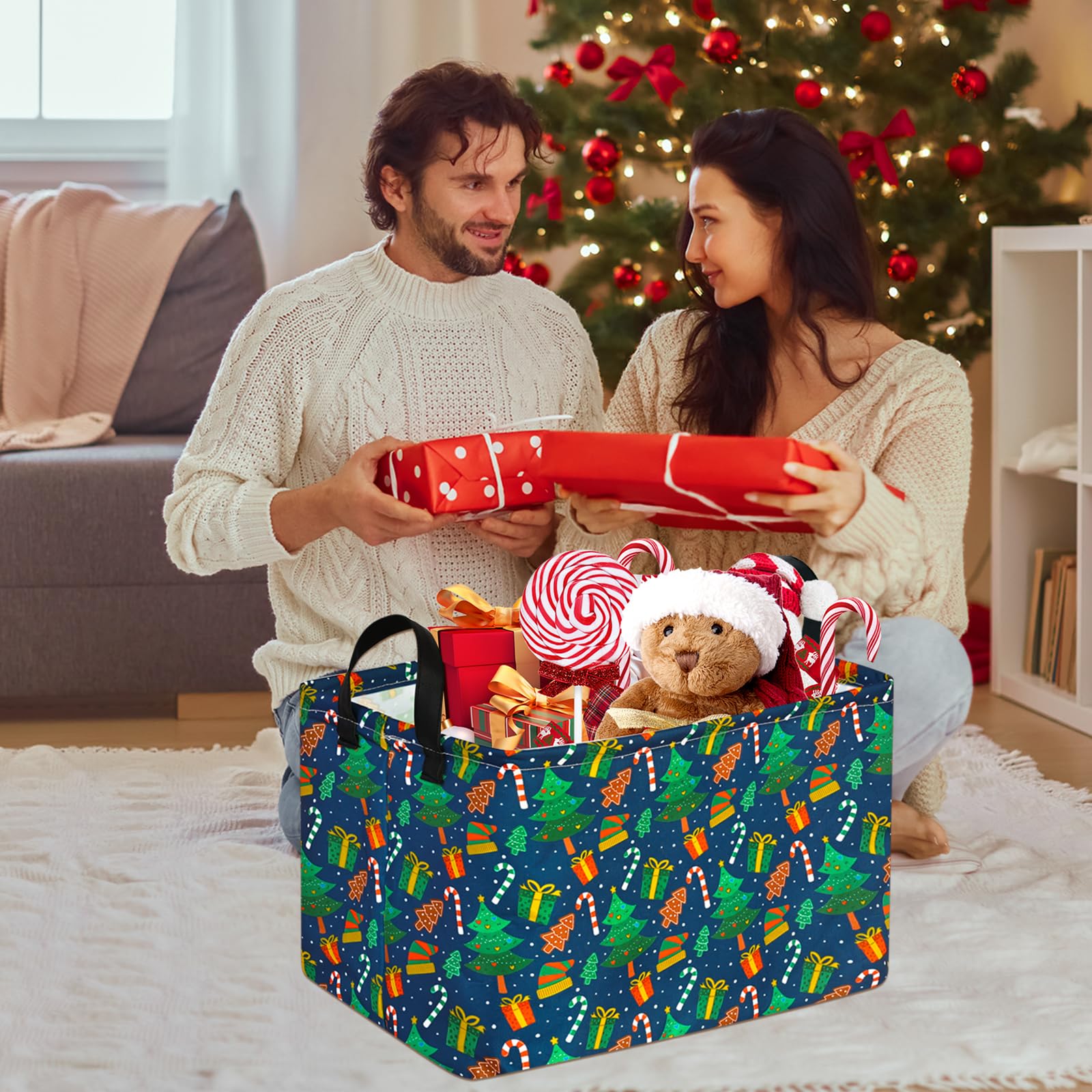 VAIVUSTO decorative nursery storage basket complements home decor.