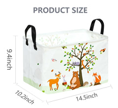 VAIVUSTO Rec Animals Print Box Hamper durable cotton blend for daily use
