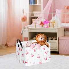 VAIVUSTO Rec cherry print box hamper toy storage keeps playrooms tidy