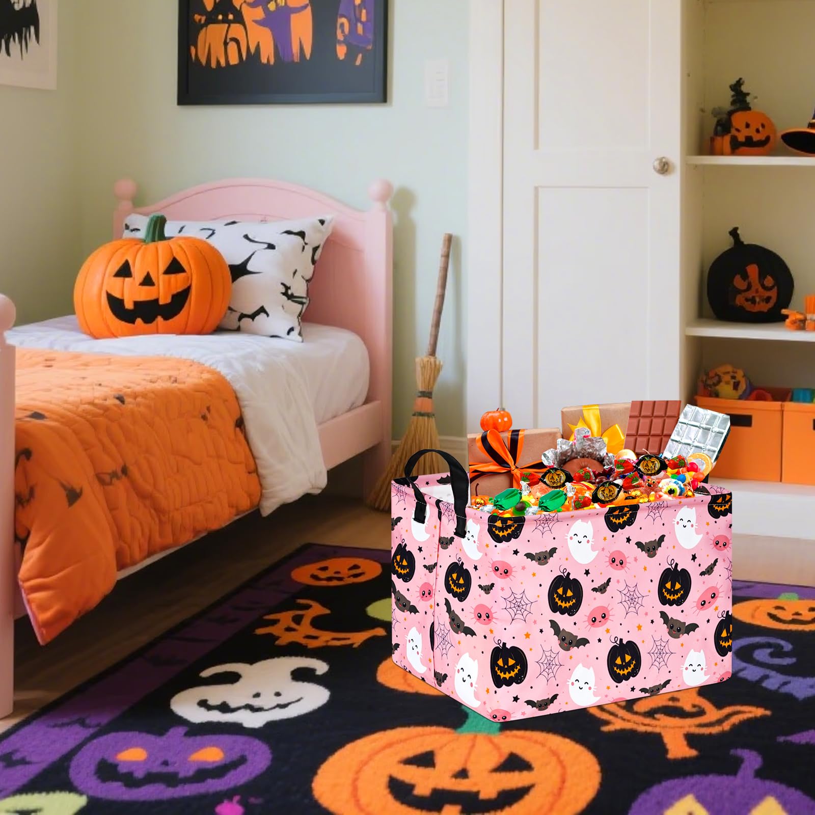 VAIVUSTO Rec Halloween Ghost Basket wipe-clean material suits kitchens and playrooms