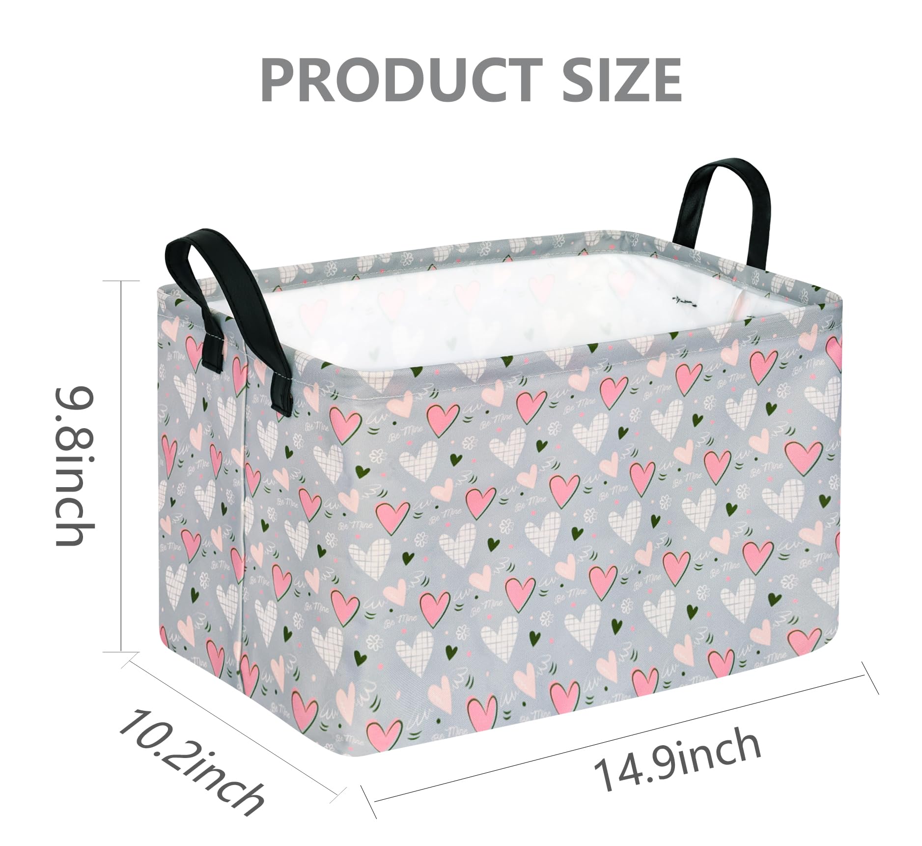 VAIVUSTO Rec Heart Box Hamper collapsible open shows easy access and portability