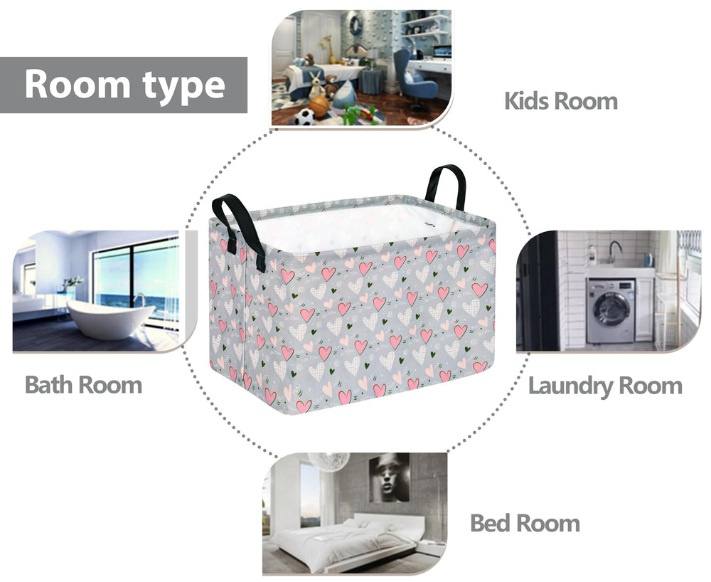 VAIVUSTO Rec Heart Box Hamper detailed stitching highlights durability