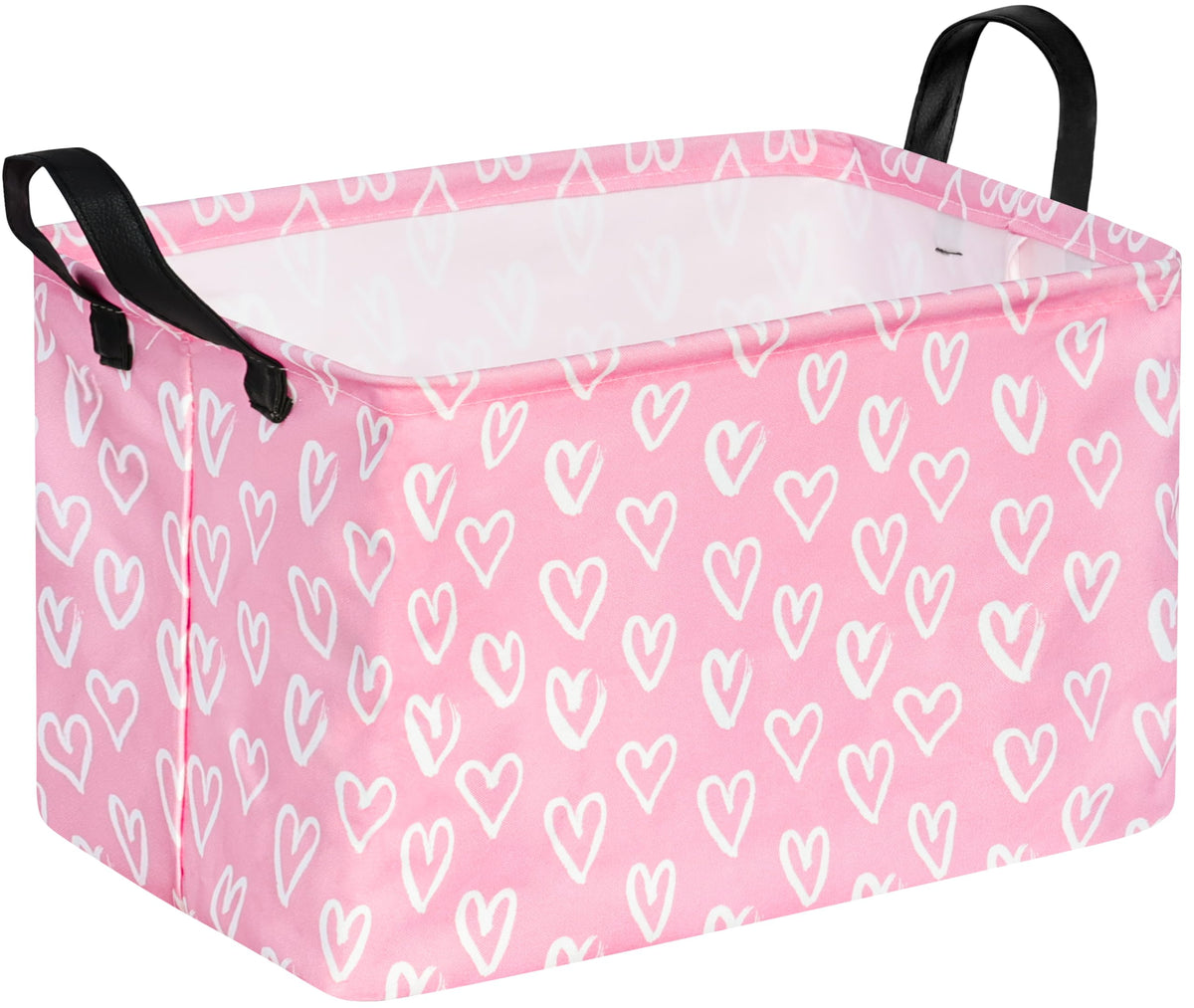 VAIVUSTO Rec Heart Print Box Hamper folded for compact storage and easy transport