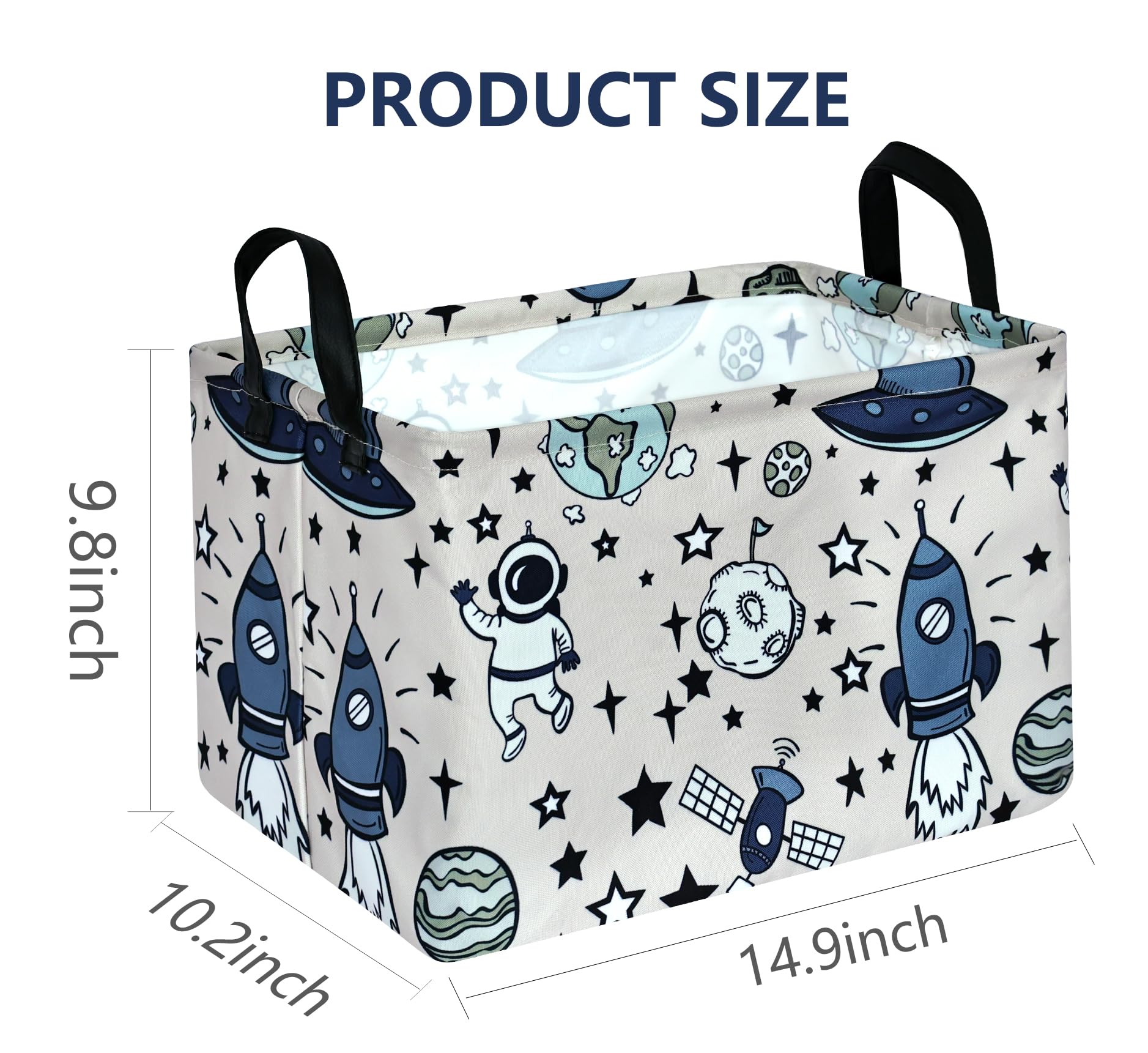 VAIVUSTO Rec Spaceman print box hamper waterproof lining protects items from moisture
