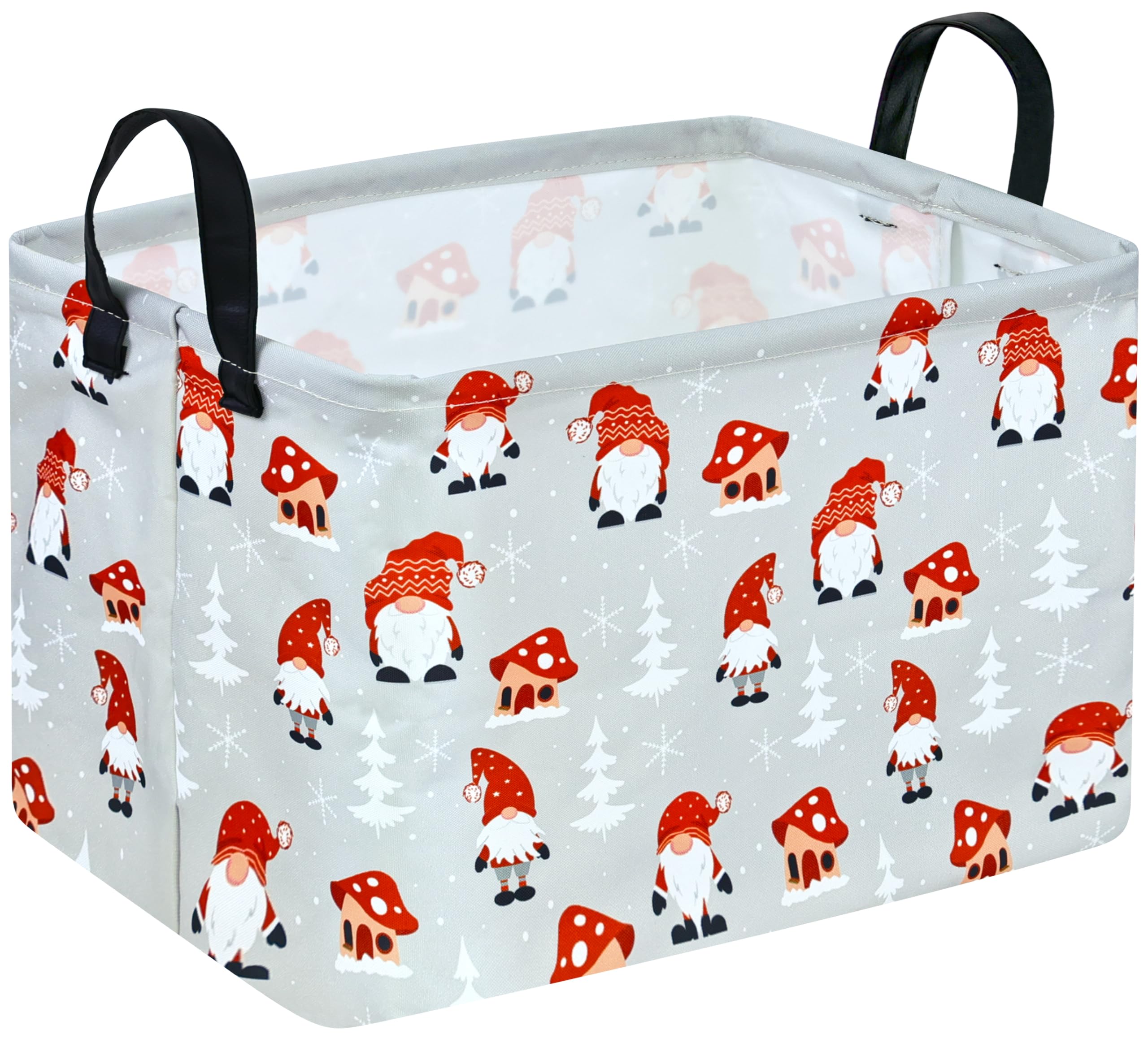 VAIVUSTO rectangular Christmas basket open view showing storage capacity for gifts and toys.