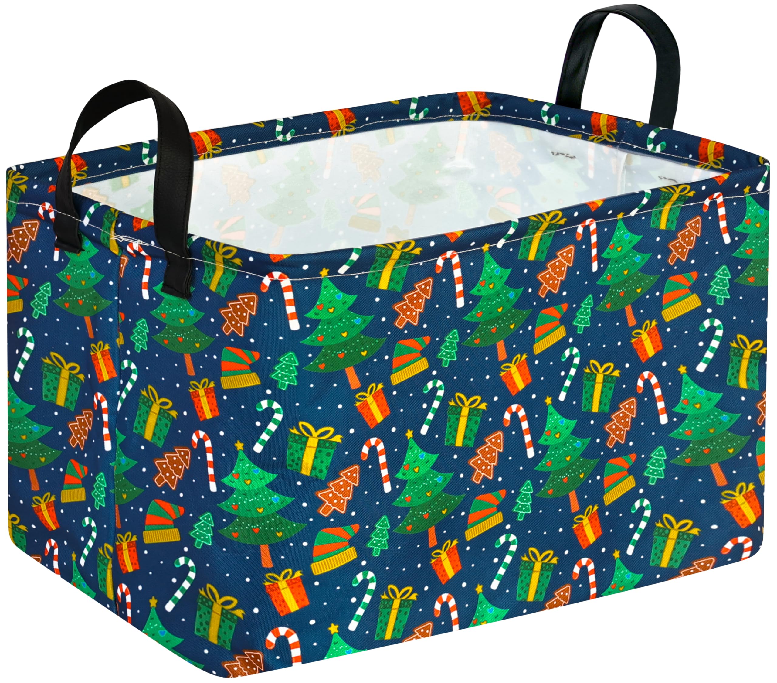 VAIVUSTO rectangular Christmas basket for organized toy and gift storage.