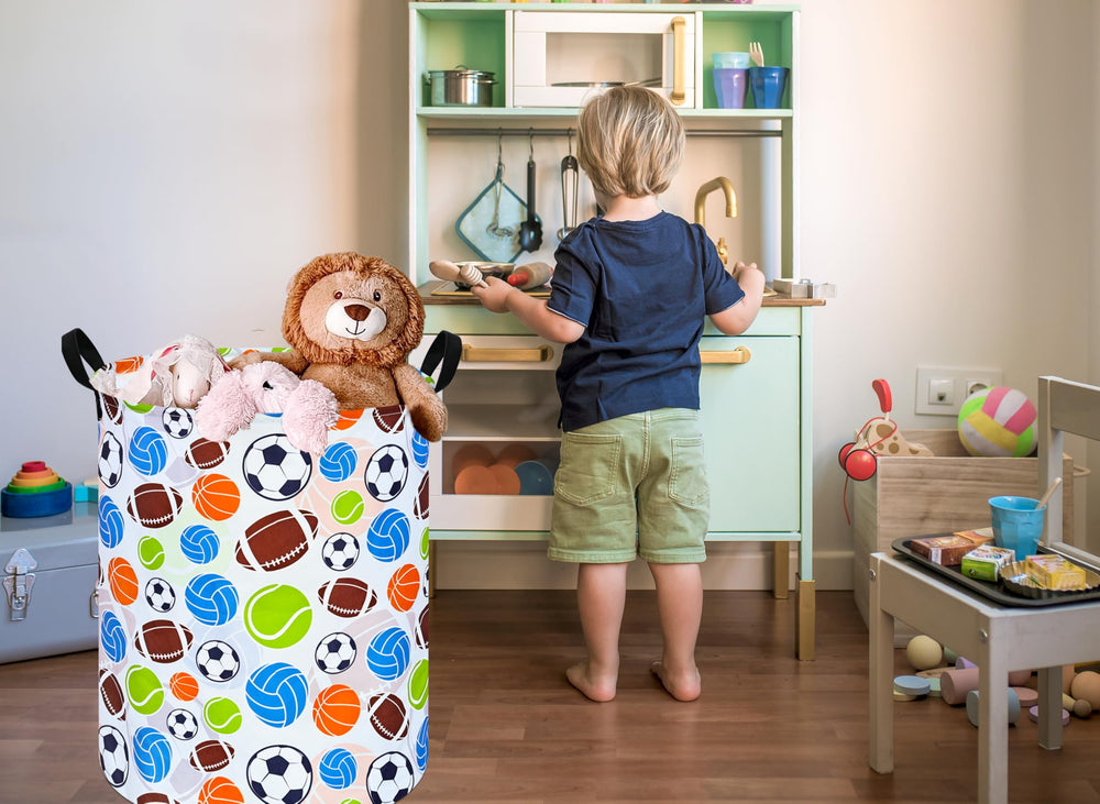 VAIVUSTO round basket with large capacity for clothes and toys
