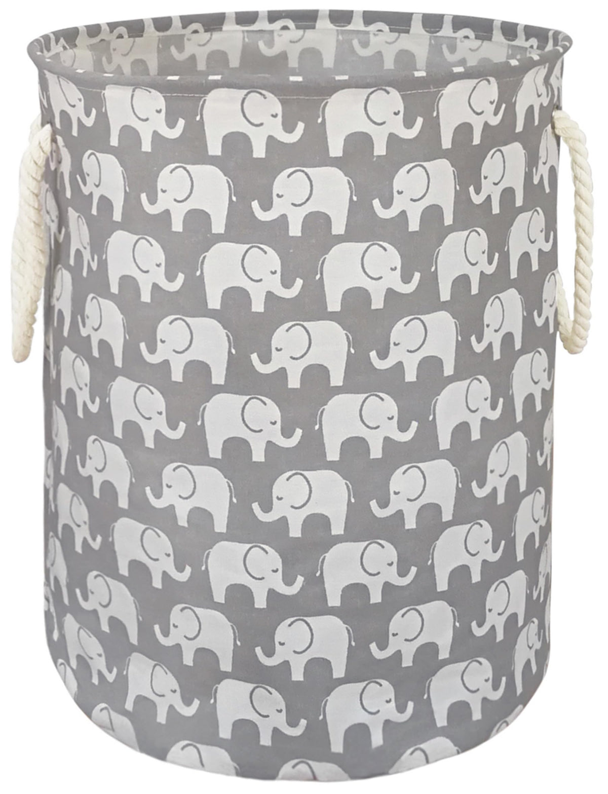 VAIVUSTO round laundry basket side view offers roomy capacity for kids’ clothes.