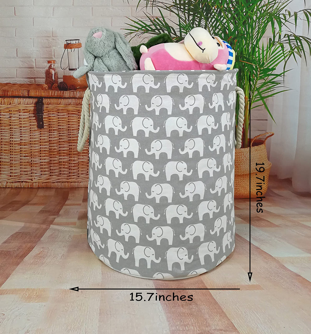 VAIVUSTO round laundry basket top view shows smooth round silhouette and lightweight design.