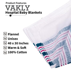 Vakly cotton-flannel blanket closeup highlights warmth and fluff for baby cozy feel