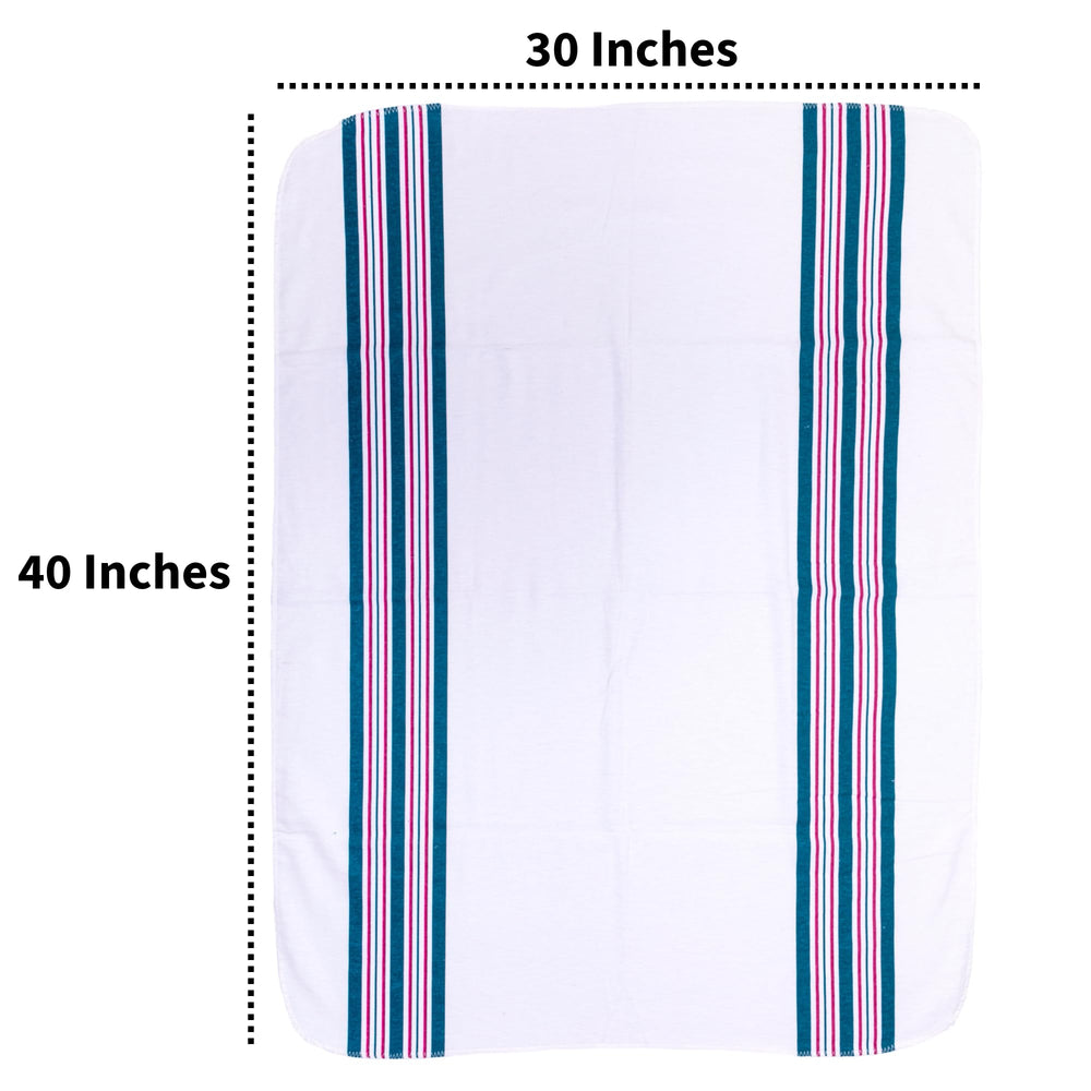 Vakly multipurpose blanket laid out showing swaddle, nursing cover, burp cloth versatility