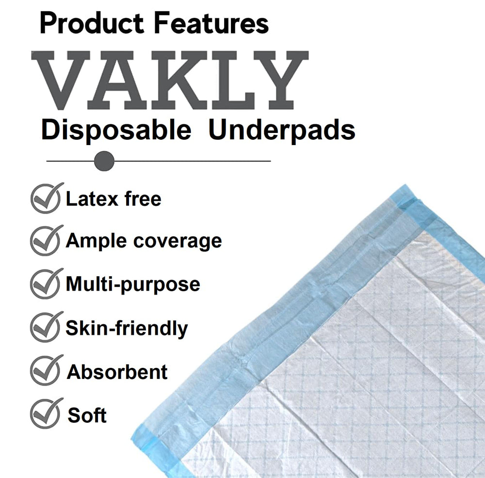 Vakly underpad absorbent waterproof bed protection helps prevent leaks on mattresses