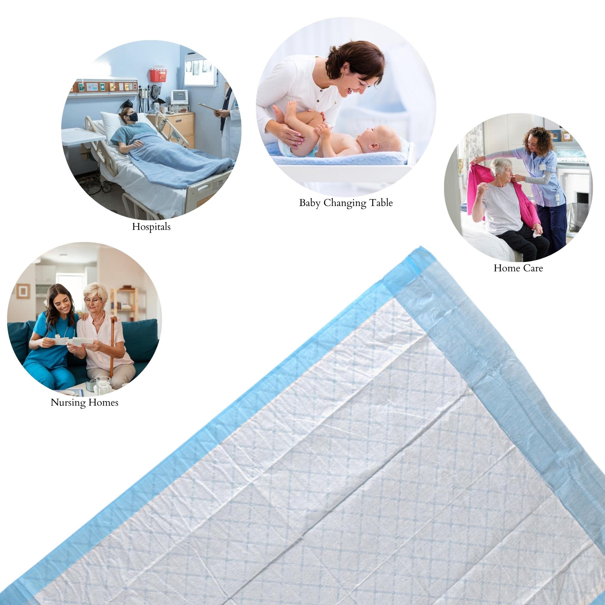 Vakly soft non-woven fluff pulp underpad supports skin-friendly, comfortable surface protection