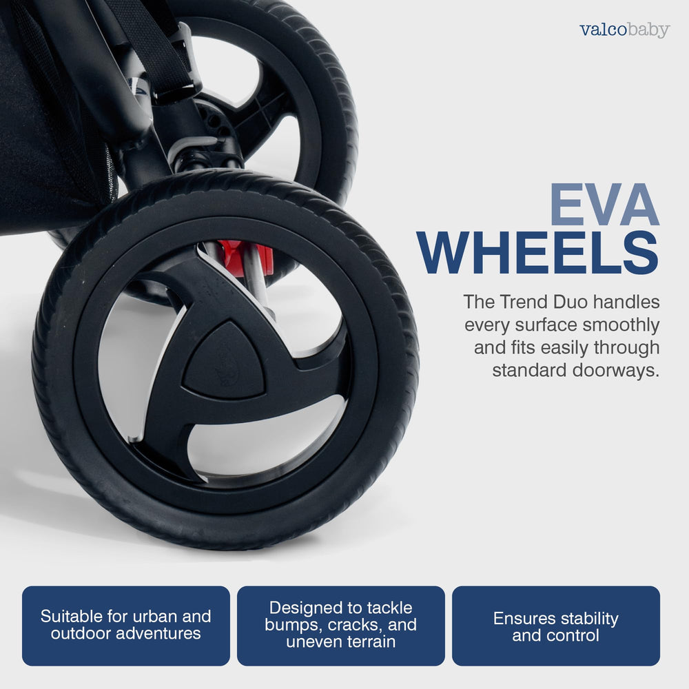 Valco Baby Trend Duo secure five-point harness for safety