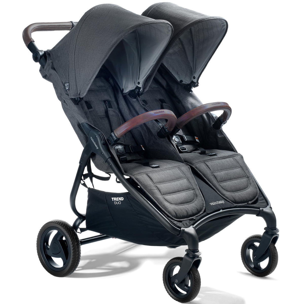 Valco Baby Trend Duo folded compact for storage and travel