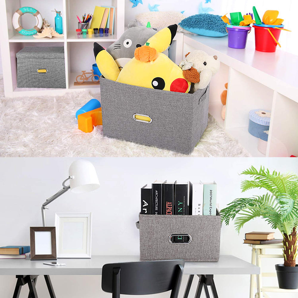 Valease extra-extra-large bin grey lid-on keeps contents dust-free.