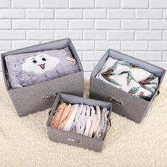 Valease extra-large storage bin grey with side handle for easy carrying.