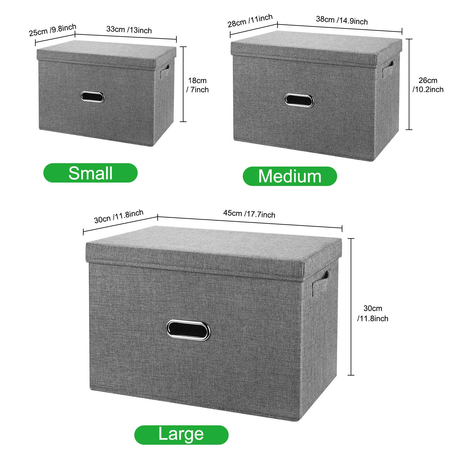 Valease grey storage bin in room setup shows versatile placement.