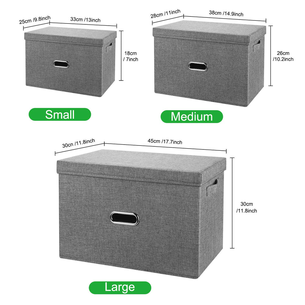 Valease grey storage bin in room setup shows versatile placement.