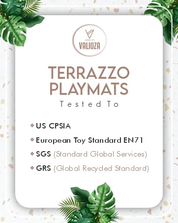 Valioza Terrazzo Playmat brown edge border detail for seamless look