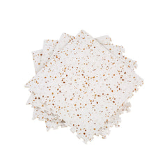 Valioza Terrazzo Playmat brown tile close-up highlights interlocking pieces and easy cleaning