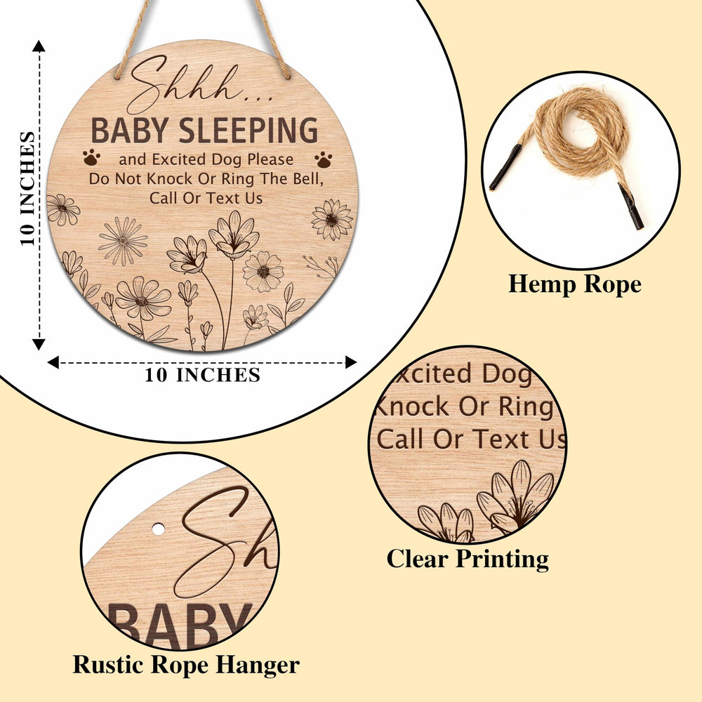 Valucise round wood sign nursery decor adds charm and warmth to baby rooms.