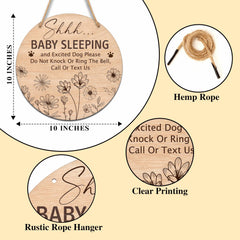 Valucise round wood sign nursery decor adds charm and warmth to baby rooms.