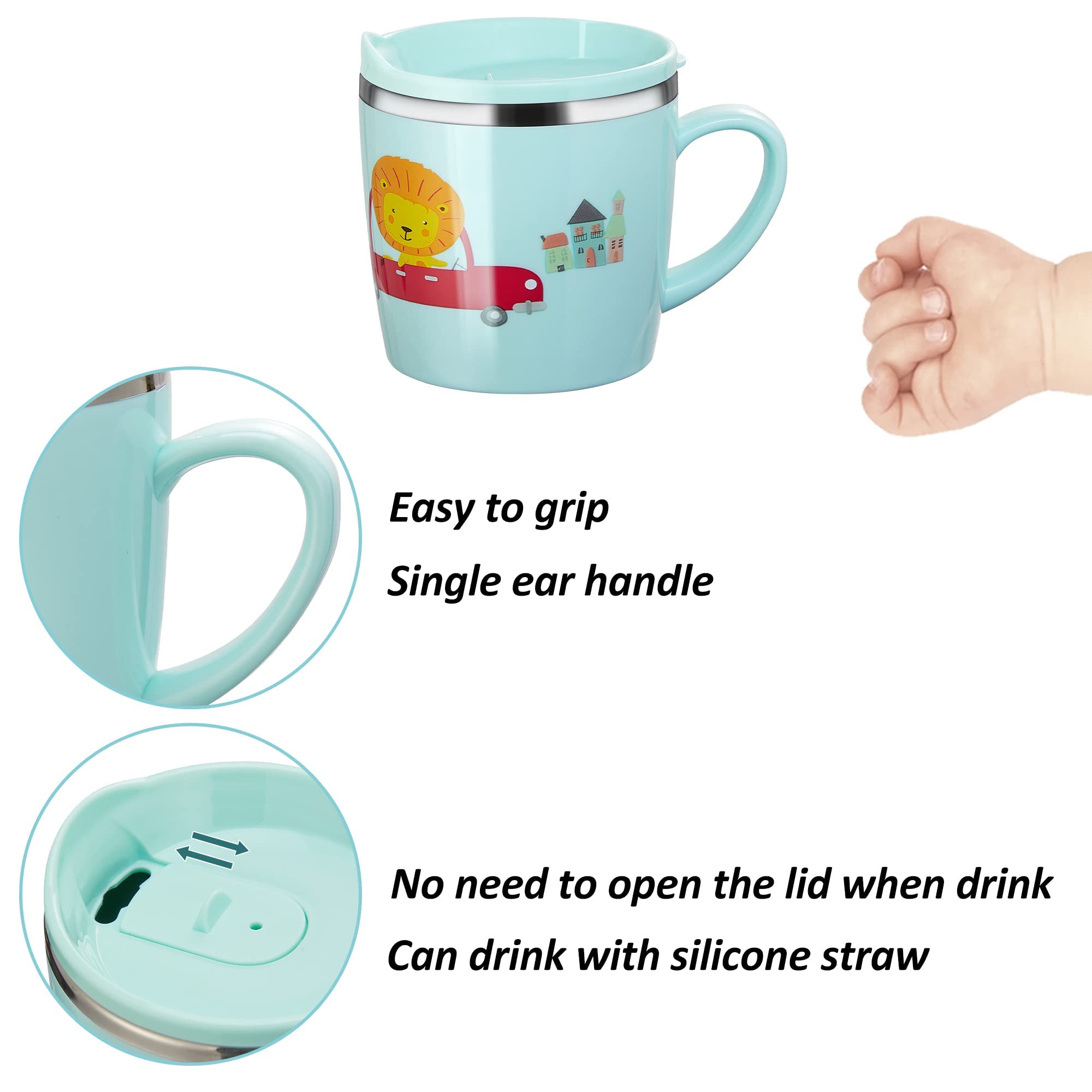 Valueder duck-mouth lid cup demonstrates 360-degree adjustability to minimize spills during travel.